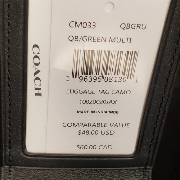 Coach Gunmetal Luggage Tag NWT - Picture 5 of 5